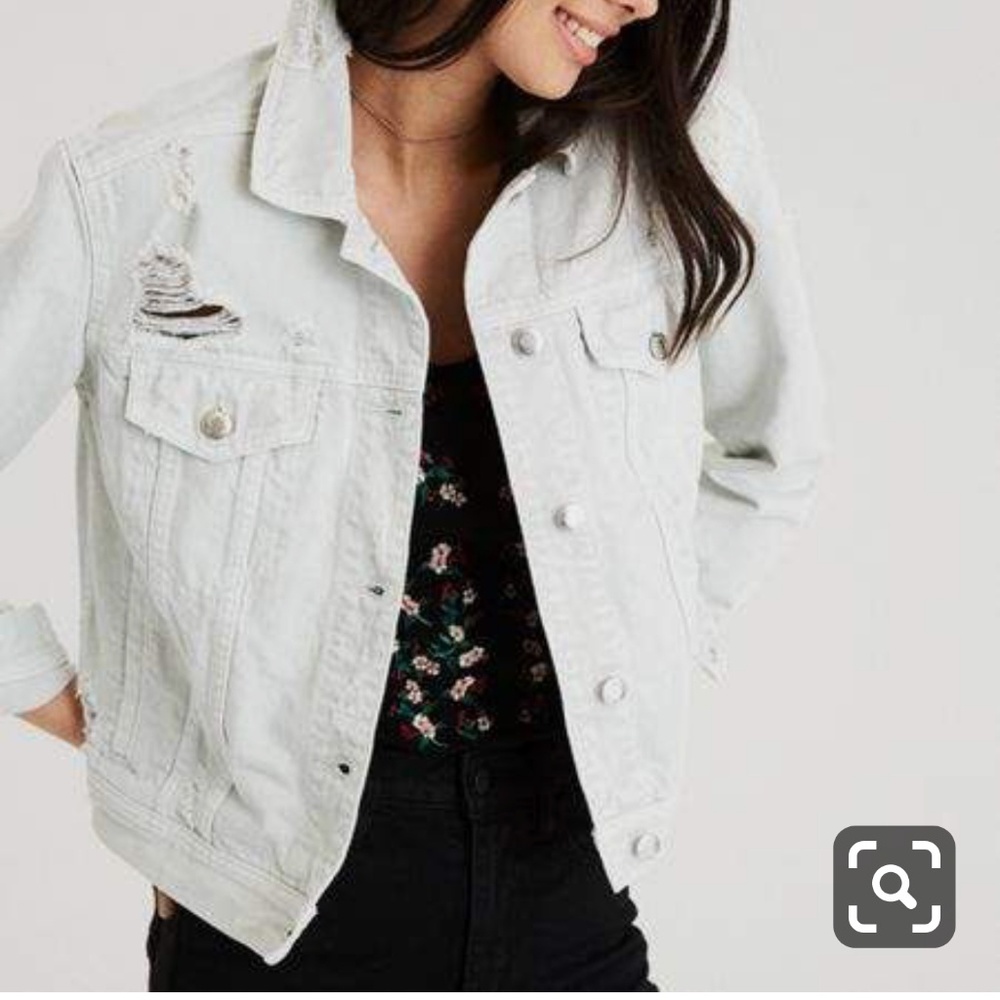 NWT American Eagle Distressed Denim Jacket
